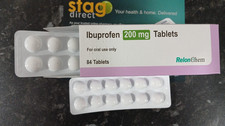Ibuprofen - 84 x 200mg Tablets - A Strong And Reliable Painkiller-RELONCHEM FLAT