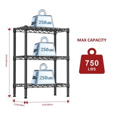 IZEUK Metal Shelving Wire Shelving Unit Metal Shelves, Heavy-duty Metal Storage