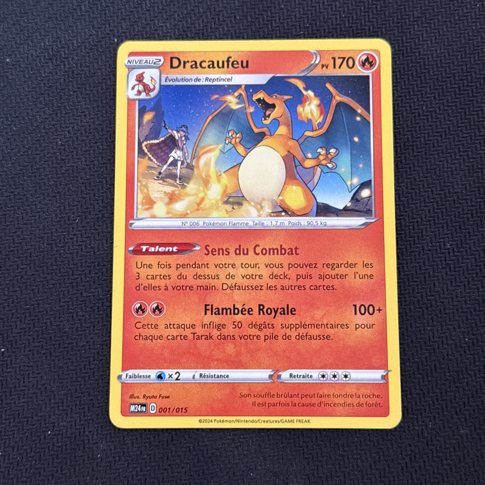 Charizard M24 Fr D 001/015 Rarely Used Pokemon Card