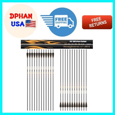 Buy 12 Get 12 Free Carbon Arrows with 10 Spine Options for Elite Performance