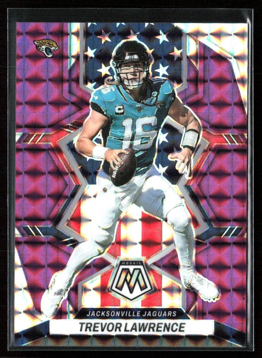 Trevor Lawrence 2022 Panini Mosaic Purple Prizm /49 #267 Jacksonville Jaguars
