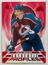 2020-21 CALE MAKAR UD SP HOCKEY AUTHENTIC PROFILES RED CARD #AP-8 AVS #/799