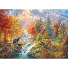 1000 Piece Jigsaw Puzzle For Adults Autumn At Rainbow Fall Nature Landscape