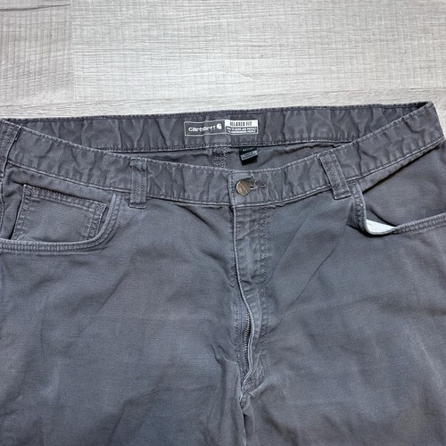 3 PAAR Carhartt Herren Arbeitshosen schwarz grau Relaxed Fit gerades Bein Größe 40x30 - Bild 3 von 10