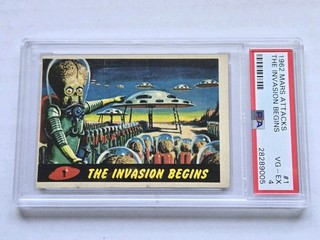 1962 Mars Attacks #1 The Invasion Begins PSA 4 Like BGS Graded Card Pre War