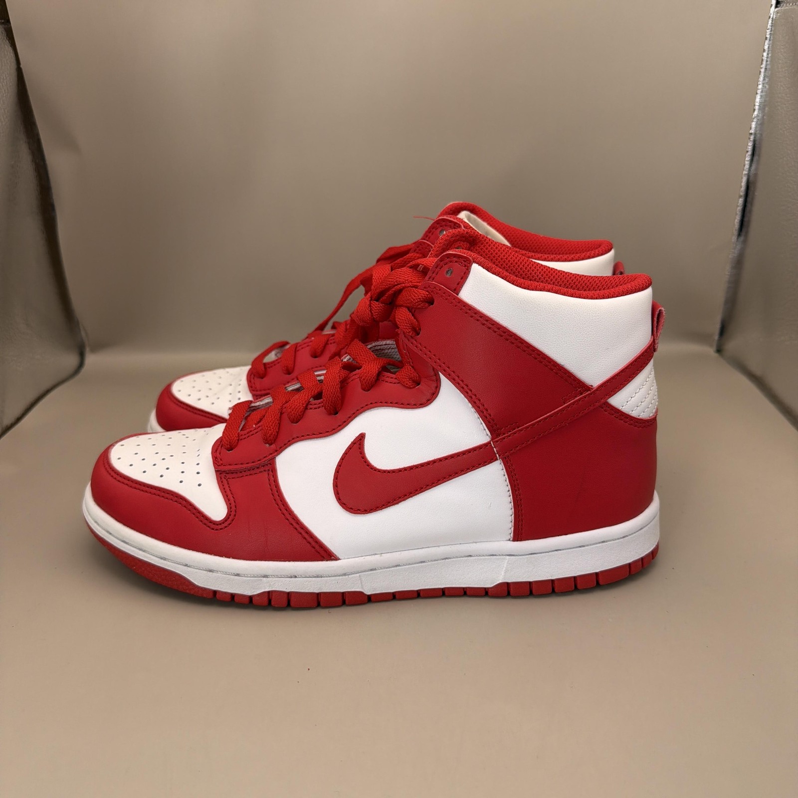 Nike Dunk High Shoes Youth Size 7Y Red White Basketball Sneakers DB2179-106