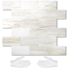 STICKGOO 10-Sheet Subway Tile Peel and Stick Backsplash, Seamless Design Poli...