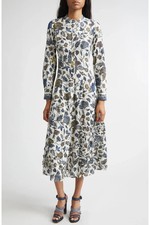 NEW, Ulla Johnson Laurentine Floral Print Long Sleeve Dress Sz 8 MD1943