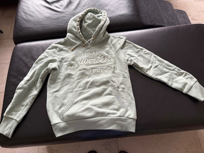 Superdry Sweatshirt mit Kapuze Damen in hell grün Größe 40