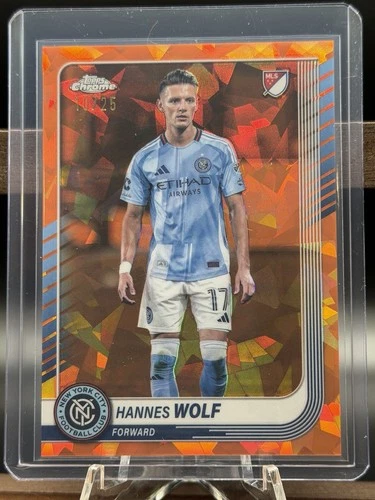 2025 Topps Chrome Sapphire MLS Soccer Orange Hannes Wolf #98