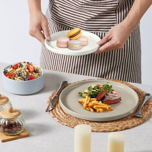 Durable Stoneware Dinnerware Set Exquisite Glazed Design Microwave Safe New - Picture 11 of 49
