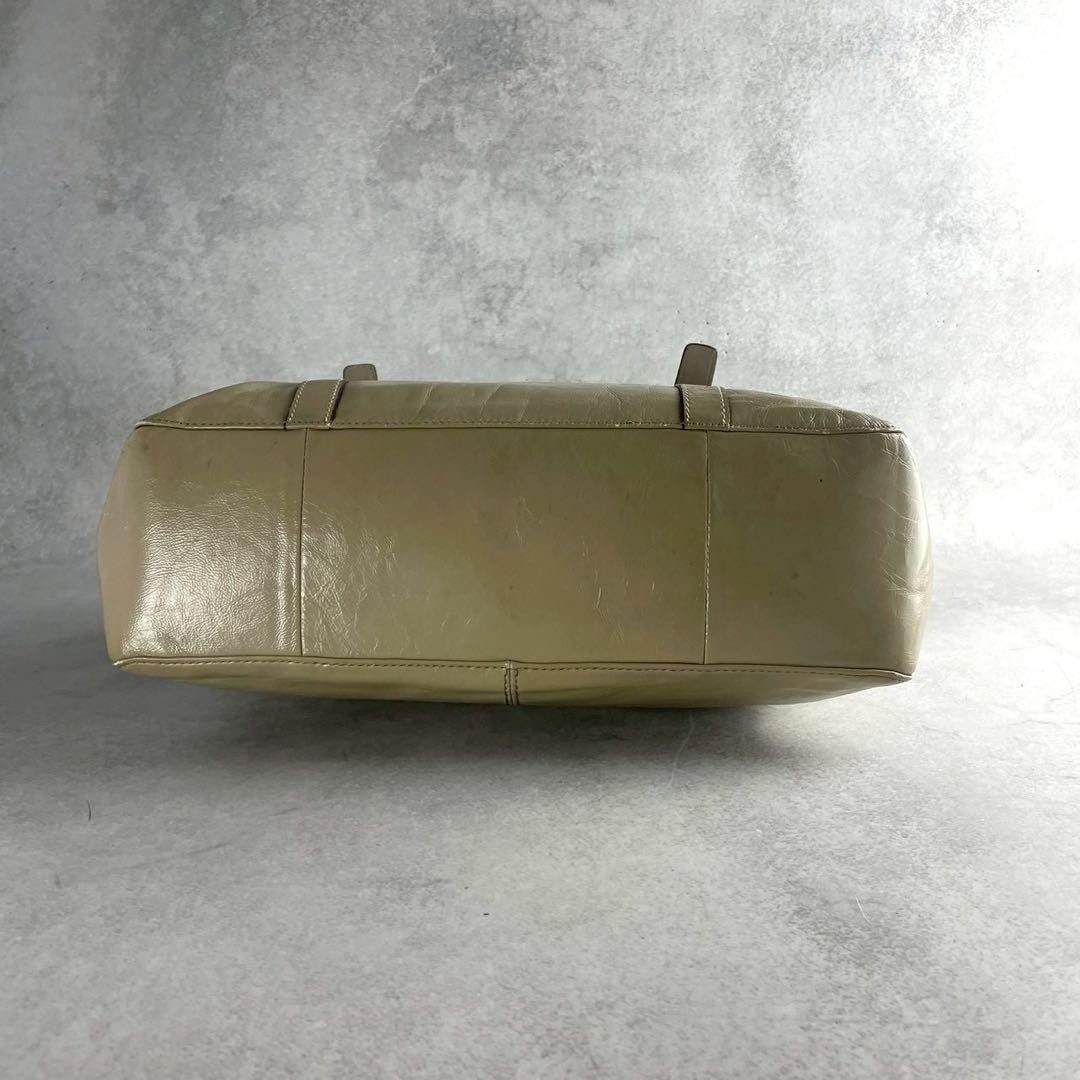 COACH 2-Way Tote Shoulder Bag Leather Turn Lock Japan A-251215-1 thumbnail 7