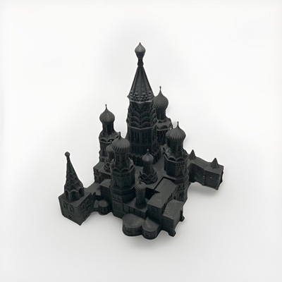 St. Basil's Cathedral - Moscow, Russia-8 Inches (Black)