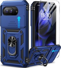 For Google Pixel 9A Case Full-Body Cover with Screen Protector Shockproof- Blue