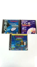 Lot of 3 New Sealed Blank CD-R Verbatim Memorex 80 Min Data Life Plus Jewel Case