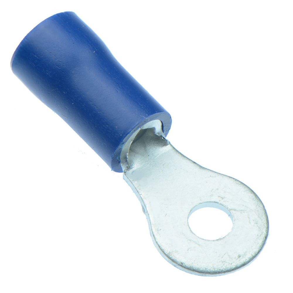 100 x Blue 3.2mm Insulated Crimp Ring Terminal