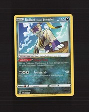 Carta Pokemon Holo Radiant Hisuian Sneasler 123/196 Lost Origin Radiant rara quasi nuova