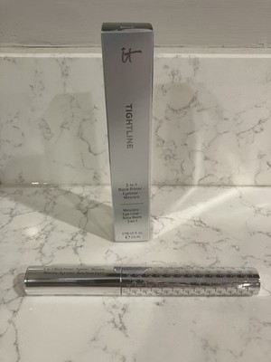 It Cosmetics Tightline 3 in 1 Black Primer Eyeliner Mascara Black 0.118 oz NIB