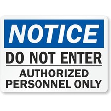 Aluminum Do Not Enter Sign Weatherproof Outdoor Metal Warning Safety