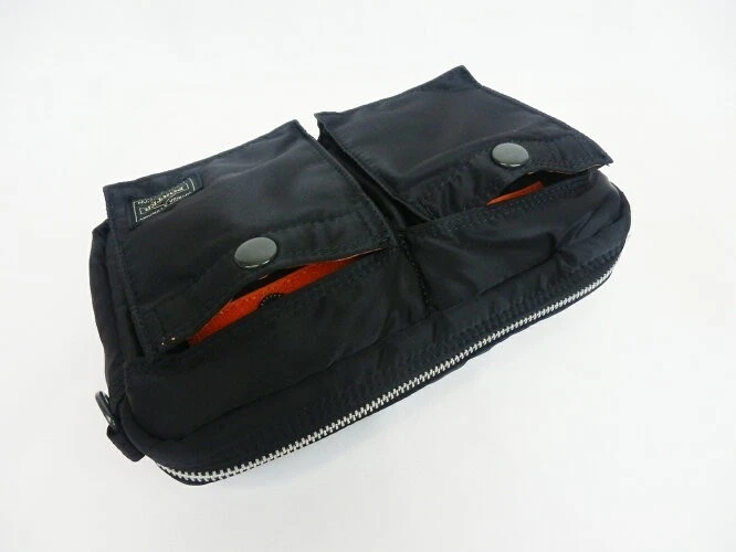 PORTER Shoulder Bag Tote Crossbody Handbag Black Polyester Unisex Used Japan F/S - Image 4 of 4