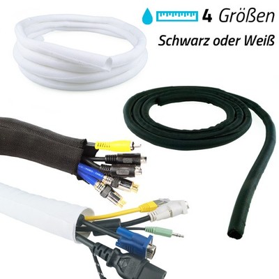 2 m Kabel Schutz Schlauch Gewebe Installations Kanal selbstschließend flexibel