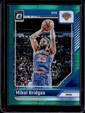 2024-25 Panini Donruss Optic Mikal Bridges Hyper Green Prizm #/249 Knicks