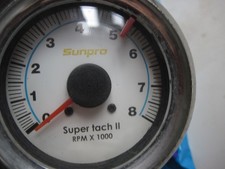 Suntune Mini Tach 8000 8k Rpm Blue Line Vintage Tachometer Maple Leaf Cup - 640 Suntune Mini Tach 8000 8k Rpm Blue Line Vintage Tachometer Maple Leaf Cup - 640
