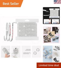 10-Yard Rhinestone Ribbon Self Adhesive Crystal Rhinestones,2-Rows/0.2in Widt...