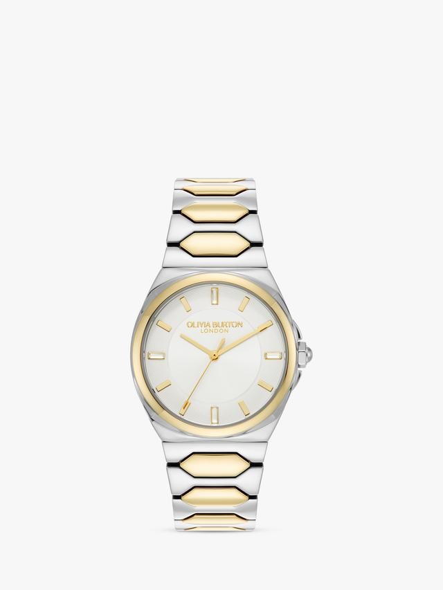 Olivia Burton 24000203 Women's Lustre 34mm Polished Bracelet Strap Watch