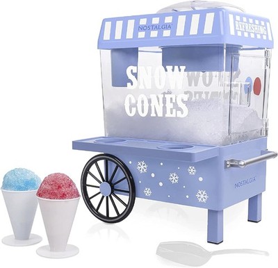 Maquina De Cono Nieve Para Hacer Helados Heladera Con  Vasos y Cuchara Hielo US