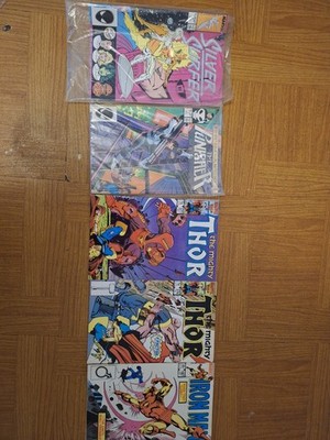 5 Marvel Comics  First Issue Of The Punisher  Thor Iron Man  And Silver Surfer