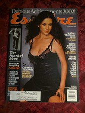 ESQUIRE February 2003 Catherine Zeta-Jones Robert Evans Ping-Pong Paul Rudd