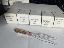 5 Vintage Raytheon JAN 6418 CK6418 CK548DX Subminiature Mic amp Tube