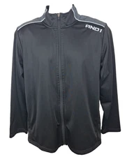 Mens And 1 Zip Up Jacket Size Medium Polyester Black and gray