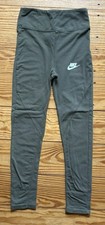 Girl  s Nike Sportswear Green Stretch Cotton Leggings Workout Pants size M Medium