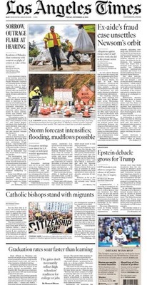 LOS ANGELES TIMES NOV 14 2025 SHOHEI OHTANI 2025 N.L. MVP BACK 2