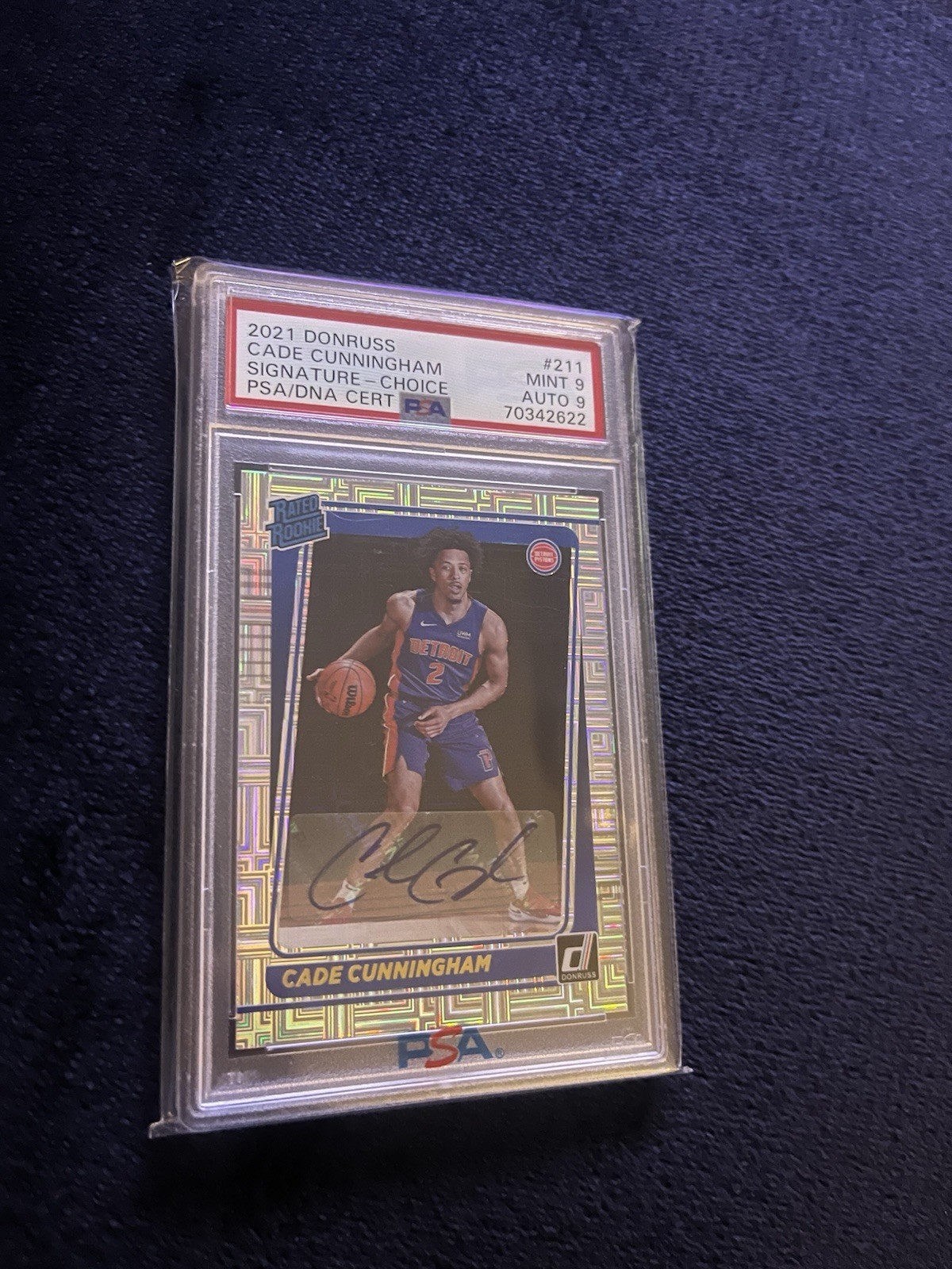 2021-22 Panini Donruss Rated Rookie Cade Cunningham #211 Choice Signatures
