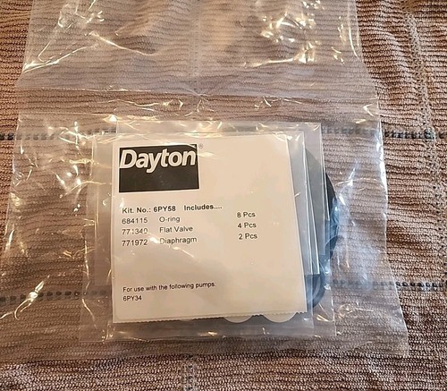 NUOVO kit riparazione pompa Dayton 6PY58 per 6PY34 684115 771340 71972 - Foto 1 di 3