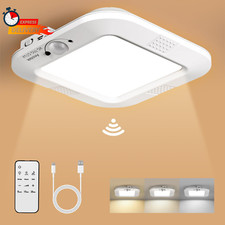 Rechargeable Motion Sensor Ceiling Light  No Wiring Battery Operated Ceiling Ligh