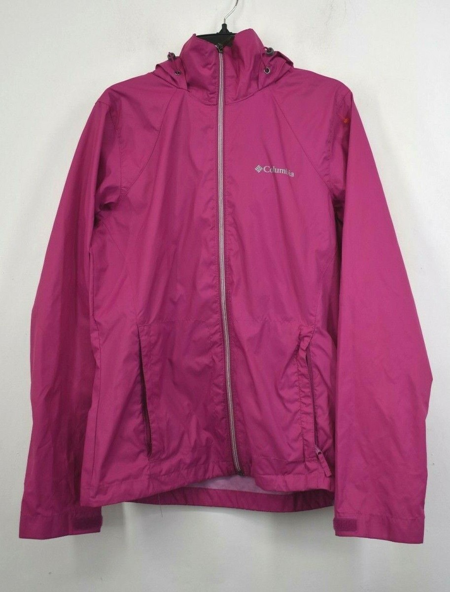 Columbia Womens Pink Long Sleeve Full Zip Athletic Running Hoodie