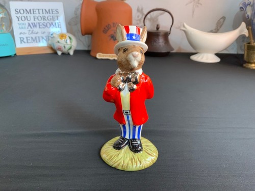 Royal Doulton Bunnykins figurine w/ box 1990s Uncle Sam 08922 , Mint DB175 - Picture 4 of 8