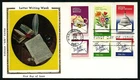 USA, SCOTT # 1805-1810, COLORANO SILK FDC COVER - LETTER WRITING WEEK, YEAR 1980