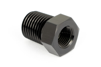 Reduzieradapter 1/4'' NPT zu 1/8'' NPT Einschrauber Schwarz eloxiert