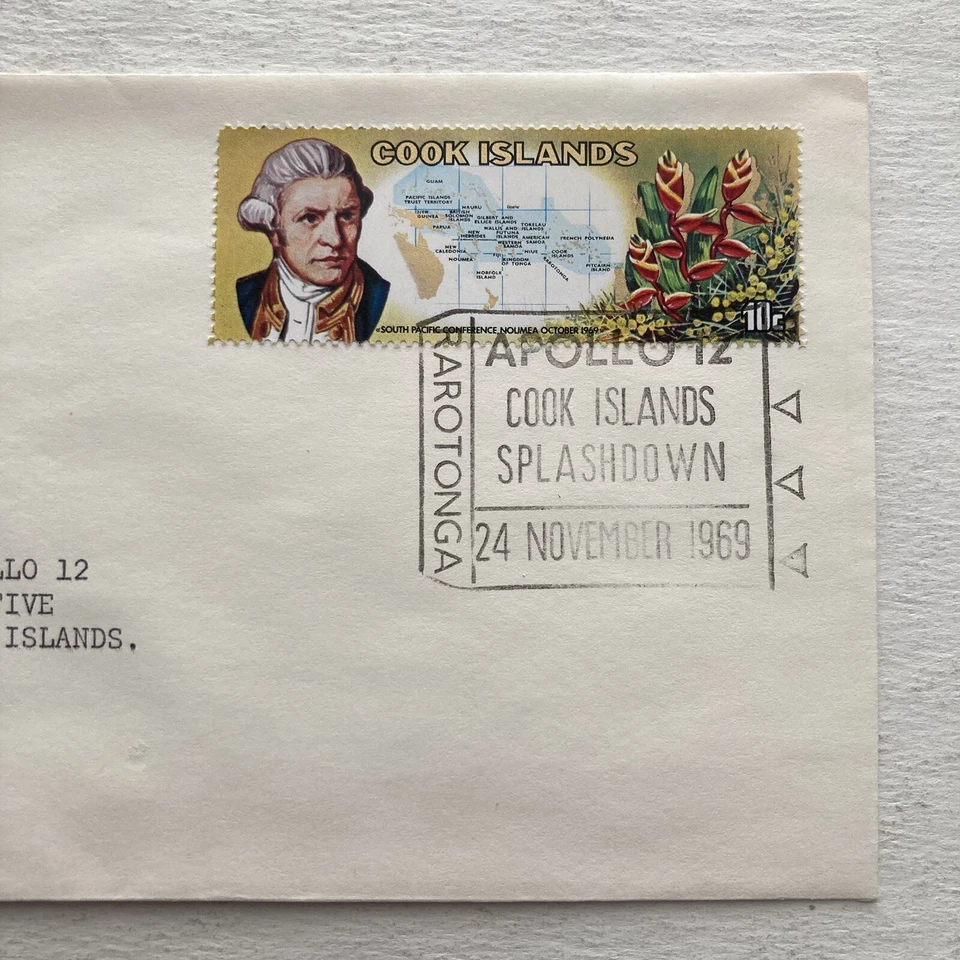Apollo 12 Splashdown Commemorative Cook Island Cancel 11-24-1969 - Image 3 of 4