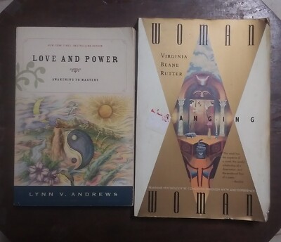 Lot Of 2 Books Woman Changing Woman By Virginia . Beane Rutter & Love & Power Aw
