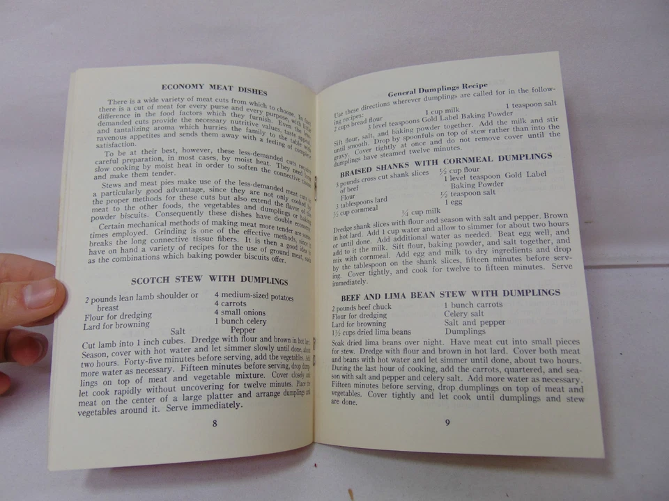 LIBRO DE RECETAS VINTAGE DE 1920 FOLLETO ETIQUETA DORADA POLVO DE HORNEAR PUBLICIDAD RARA  Foto 4 de 4