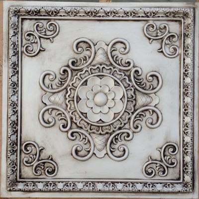 Pl08 Faux Paint Tin 3d Antique White Ceiling Tiles Decor Wall