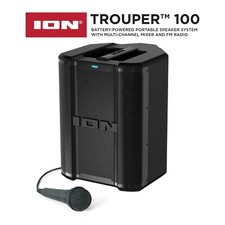 ION Audio Trouper 100 Portable Bluetooth Speaker with Multi-Channel Mixer  Mic