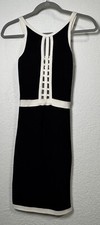 Bebe black and white open back bandage womens dress Size: Small Vintage Y2K