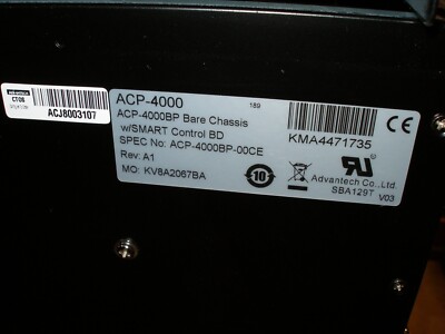 Advantech Industrial Bare Chassis ACP-4000BP w/ SMART Control BD
